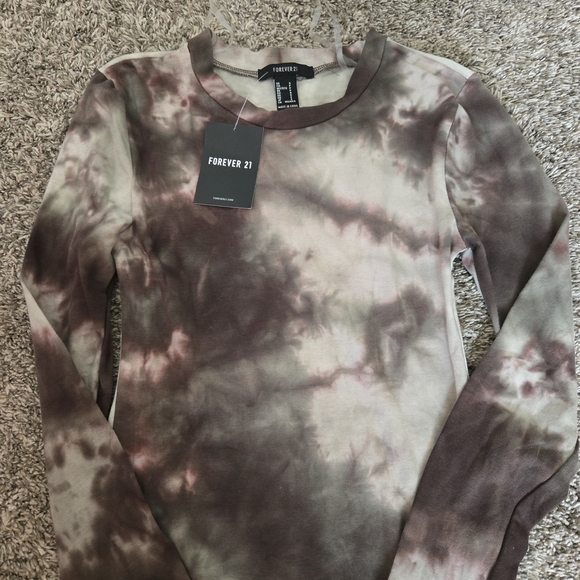 Forever 21 Tie-Dye Long Sleeve Dress Size XS - Picture 4 of 5